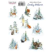 Набор наклеек (стикеров) 9 шт Country winter №273 Зима в Стране