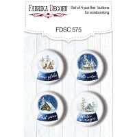 Скрапфішки набір 4шт Country winter №575