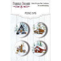 Скрапфишки набор 4шт Country winter №576