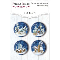 Скрапфишки набор 4шт Country winter №581