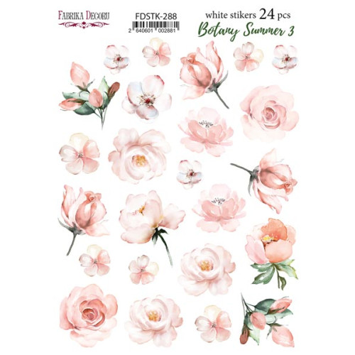 Набір наклейок (стікерів) 24 шт Botany summer №288 Ботанічне Літо