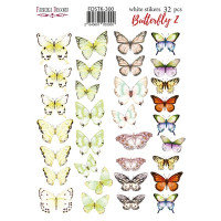 Набір наклейок (стікерів) 32шт Butterfly №300 Метелик