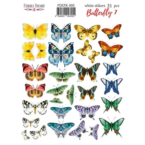 Набор наклеек (стикеров) 31шт Butterfly №305 Бабочка