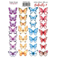 Набор наклеек (стикеров) 28 шт Butterfly №306 Бабочка