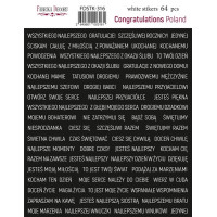 Набір наклейок (стікерів) 64шт Congratulations PL №317 Привітання PL (польська)