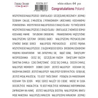Набір наклейок (стікерів) 64шт Congratulations PL №318 Привітання PL (польська)