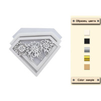 Заготовка для шейкера 3 цветка 9,6x7 см Молочный