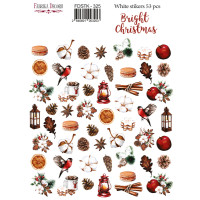 Набір наклейок (стікерів) 53 шт Bright Christmas №325 Яскраве Різдво