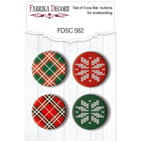 Скрапфишки набор 4шт Bright Christmas №582