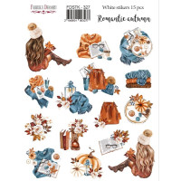 Набор наклеек (стикеров) 15шт Romantic autumn №327 Романтическая Осень
