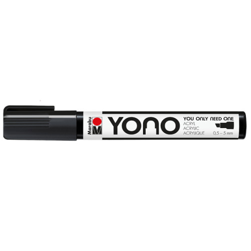 Акриловий маркер YONO, Чорний 073, 0,5-5 мм Marabu (12400102073)