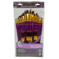Набор кистей Royal Langnickel RSET-9386 - 25 PC BURGANDY TAKLON VARIETY