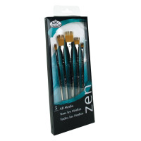 Набір синтетичних пензлів 5 шт Royal Langnickel Zen Brush (set737)