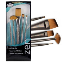 Набір синтетичних пензлів 5 шт Royal Langnickel Zen Brush (set738)