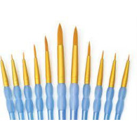 Набір синтетичних пензлів Royal Langnickel Crafter's Choice Round Taklon Variety - золотий (набір з 11 шт)