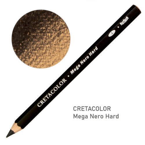 Олівець для рисунку MEGA, Неро твердий, Cretacolor 461 48 