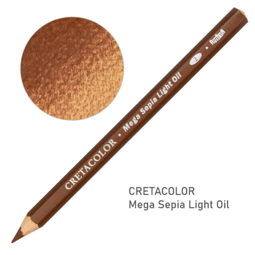 Карандаш для рисунка MEGA, Сепия масляная светлая, Cretacolor 463 48