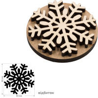 Штамп для набойки №3, серия Зима, 6,5х6,5 см, ROSA TALENT 2803314