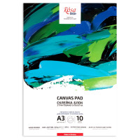 Склейка-блок з грунтованого полотна, др.зерно, 320 г/м.кв, А3, 10л., ROSA Studio 169013