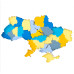 Набор, картина 3D, Карта Украины, ДВП грунтованное, 5 слоев, 30х30 см, ROSA TALENT N0003518