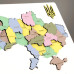 Набір пазл, Мапа України 3D, пастельні кольори, ДВП/МДФ, 30,5х37,5 см, ROSA TALENT N0003523 
