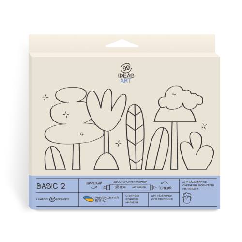Набор маркеров 99IDEAS Basic 2, 12 шт, idea1-am 12bas2 арт 811634