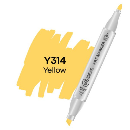 Маркер двосторонній 99IDEAS Жовтий, Y314 арт 811537