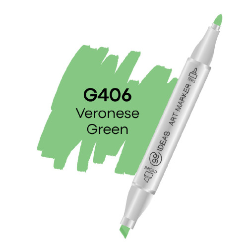 Маркер двосторонній 99IDEAS Зелений Веронезе, G406 арт 811654