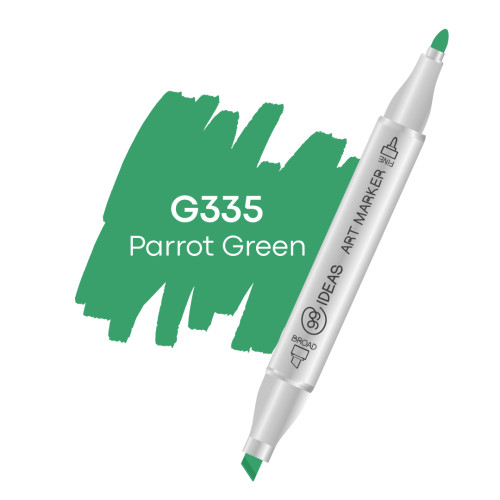 Маркер двухсторонний 99IDEAS Зеленый попугай, G335 арт 811578