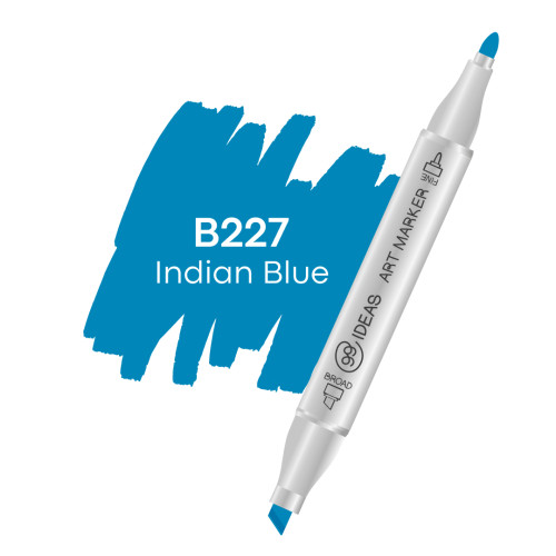 Маркер двосторонній 99IDEAS Індійський блакитний, B227 арт 811563