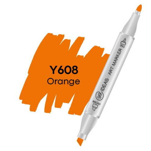 Маркер двухсторонний 99IDEAS Оранжевый, Y608 арт 811547
