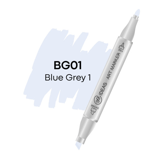 Маркер двосторонній 99IDEAS Сіро-блакитний 1, BG01 арт 811501