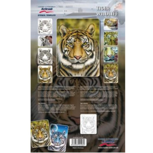 Трафареты Живая природа, тигр 1 шаблон, А4 410130