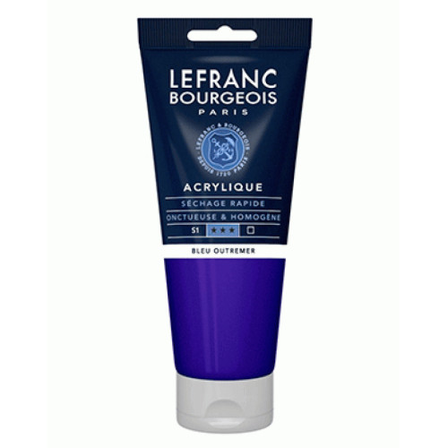Акриловая краска Lefranc Fine Acrylic Color 200 мл, 043 Ultramarine blue (Ультрамарин)