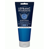 Акрилова фарба Lefranc Fine Acrylic Color 200 мл, 065 Cerulean blue hue (Церуліум блакитний)
