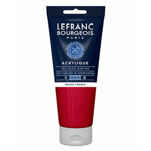 Акриловая краска Lefranc Fine Acrylic Color 200 мл, 366 Carmin red (Кармин)