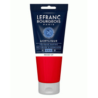 Акриловая краска Lefranc Fine Acrylic Color 200 мл, 396 Bright red (Яркий красный)