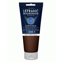 Акриловая краска Lefranc Fine Acrylic Color 200 мл, 477 Burnt umber (Умбра жженая)