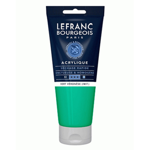 Акриловая краска Lefranc Fine Acrylic Color 200 мл, 549 Veronese green shade (Веронский зеленый)