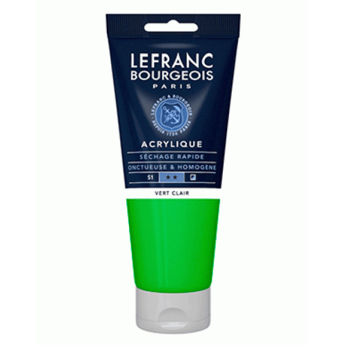 Акриловая краска Lefranc Fine Acrylic Color 200 мл, 556 Light green (Светлый зеленый)