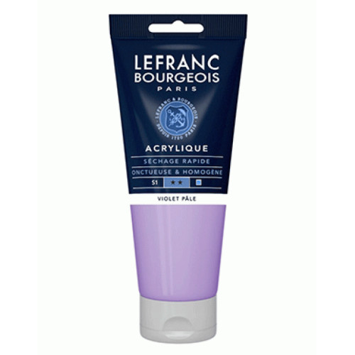 Акриловая краска Lefranc Fine Acrylic Color 200 мл, 659 Pale violet (Пастельно-фиолетовый)