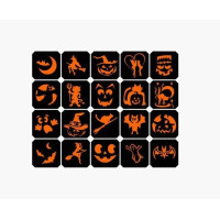 Набір трафаретів для біо-тату Helloween, 50х50, 20шт