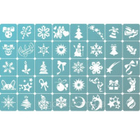 Набор трафаретов для био-тату Snow, 50х50, 40шт