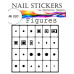 Трафарети-наклейки для nail art №020 Фігури