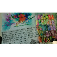 Трафарети-наклейки для nail art Квіти