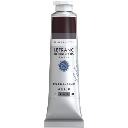 Краска масляная Lefranc Extra Fine 40 мл, 111 Vandyke brown (Темно-коричневый)