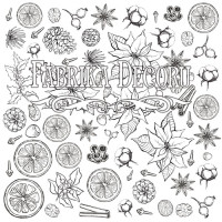 Лист для для раскрашивания аква чернилами Botany winter 30,5x30,5 см (Ботаника зима)