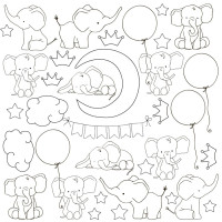 Лист для для раскрашивания маркерами My little baby boy 30,5x30,5 см (Мой маленький мальчик)