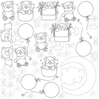 Лист для для раскрашивания маркерами My little baby girl 30,5x30,5 см (Моя маленькая девочка)