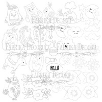 Лист для для раскрашивания аква чернилами Scandi Baby Boy 30,5x30,5 см (Сканди Бэби Бой)